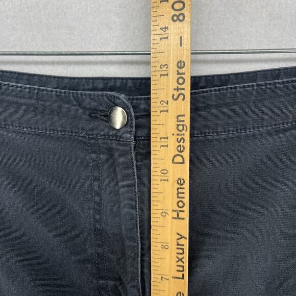 EILEEN FISHER Pants 2X Plus Culotte Capri Stretch Cotton Straight Black - Picture 12 of 15